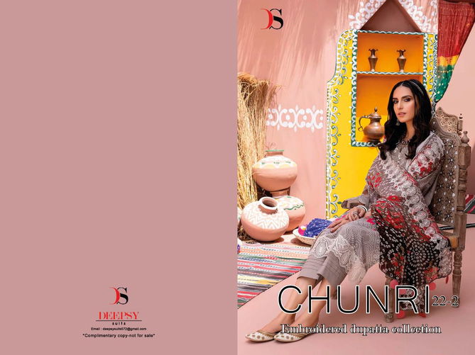 Deepsy Suits Chunri 22-2 Wholesale Cotton Pakistani Salwar Suits Catalog